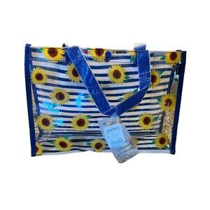Sunflower Printed Large Beach Tote Bag